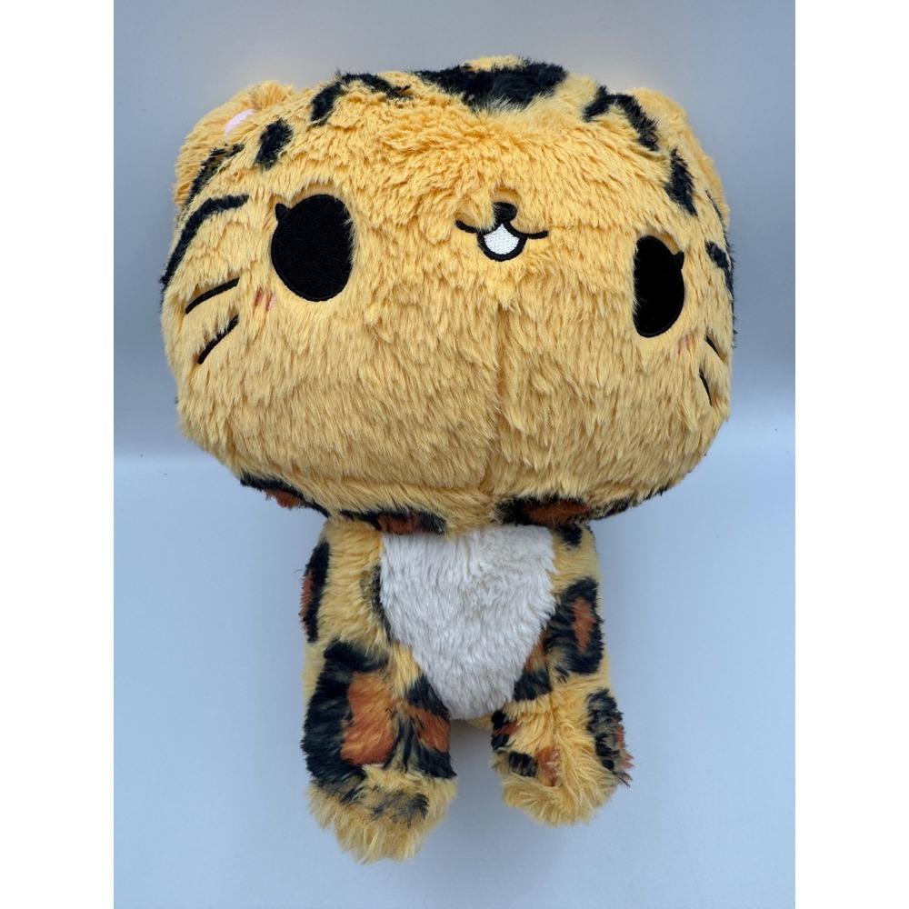 ShopAQI‎ Puni Puni Leopard Tiger Plush Kawaii Big Head Stuffed Animal Yellow